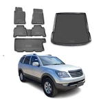 Custom Floor Mats & Cargo Liners For Kia Borrego 2009-2010 Black 5 Pcs. Fixed Price $149.99.