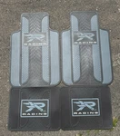Racing Velocity Black/gray Floor Mats, Front & Back By Plasticolor. Fixed Price $135.00.