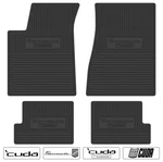 64-74 Plymouth Barracuda-'cuda Custom Rubber Floor Mats -choose Color & Logo. Fixed Price $229.00.