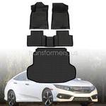 Fits 2016-2021 Honda Civic Sedan Tpe Front & Rear Floor Mats / Trunk Cargo Liner. Fixed Price $100.15.