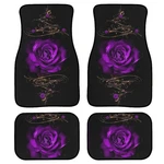 Purple Rose Car Floor Mats Custom Floral Print Flower Design Vintage Pat.... Fixed Price $72.47.