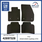 New Oem 2019-2025 Cadillac XT4 Front & Rear Carpeted Floor Mats Black 42897328. Fixed Price $62.75.