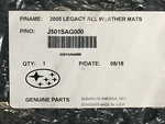 2005-2009 Subaru Outback & Legacy All Weather Floor Mats Black Rubber J501SAG000. Fixed Price $67.99.