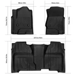 3X Floor Mats For 2014-2018 Chevy Silverado 2015-2019 Gmc Sierra 1500 Crew Cab. Fixed Price $113.51.