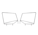 For Jeep Wrangler 1987-1995 Rugged Ridge Upper Soft Door Skin Frames. Fixed Price $129.00.