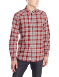 Lucky Brand Men's Santa Fe Western Shirt In Burgundy Multi Sz 141548. Fixed Price $38.50.