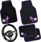 Car Pass Butterfly Steering Wheel Cover And Waterproof Floor Mats,purple .... Fixed Price $49.94.