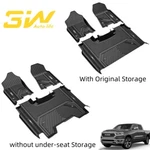 3W Floor Mats Fit For Dodge Ram 1500 Crew Cab 2019-2026 Tpe Liner Car. Fixed Price $114.99.