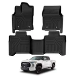 All Weather Floor Mats For 2022-2024 Toyota Tundra Crewmax Cab Tpe Liners. Fixed Price $108.95.