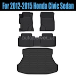 For 2012-2015 Honda Civic Sedan 4-DOOR Tpe Floor Mats & Trunk Cargo Liner Black. Fixed Price $92.49.
