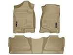 Husky Weatherbeater FRONT/2ND Row Floor Mats 3 Pc Fits Many 07-14 Chevy, Gmc Tan. Fixed Price $127.49.