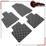 Fits 18-22 Honda Accord Sedan Floor Mats Black Gray Plaid Checkered Carpet 4PCS. Fixed Price $62.99.