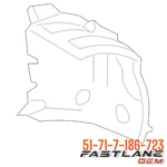2011-2016 Bmw 528I/535D/535I/550I Rear Left Fender Liner New Oem 51-71-7-186-723. Fixed Price $71.45.