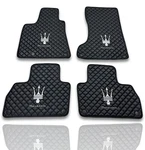 Compatible With Maserati Premium Luxury Leather Car Floor Mats Black Stitch. Fixed Price $142.00.