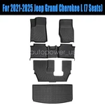 Tpe Floor Mats & Trunk Cargo Liner 7 Seater For 2021-2025 Jeep Grand Cherokee. Fixed Price $120.99.
