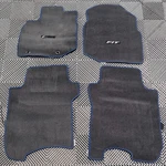 #247) 2013 Honda Fit Oem Full Floot Mat Set 4PC Blk With Blue Trim The Edge. Fixed Price $79.99.