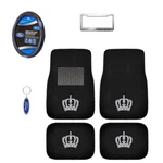 7PC Ford Wheel Cover Keychain Plate Frame Car Truck Floor Mats Liner Royal Crown. Fixed Price $48.30.