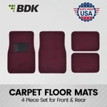Carpet Auto Floor Mats W/ Heelpad Red 4 Pieces Front & Rear Fits Gmc Vehicles. Fixed Price $22.90.