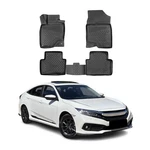 Omac Floor Mats Liner For Honda Civic 2016-2018 Sedan Black Tpe All-weather 4PCS. Fixed Price $79.99.