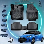 Custom Car Floor Mats Fits Toyota Yaris 2020-2025 Tpe Rubber All Weather Liners. Fixed Price $160.09.