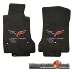 2008-12 C6 Corvette Ebony Ultimat Floor Mats Flags & Gray Grand Sport Logos. Fixed Price $182.99.