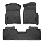 Husky Weatherbeater 1ST & 2ND Row Black Floor Liners 09-14 Ford F150 Ext Cab. Fixed Price $149.99.