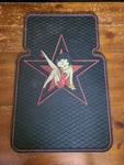 Vintage Plasticolor Betty Boop Star Black Rubber Universal Front Floor Mat 16X24. Fixed Price $29.99.