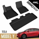 2020 Tesla Model Y 5-SEAT All-weather Floor Mats 3D Maxpider Custom Fit Black. Fixed Price $198.99.