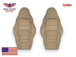 2005 2013 Corvette C6 Tan Seat Covers Perforated Genuine Leather Set. Fixed Price $756.20.