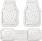 Heavy Duty Rubber Car Floor Mats, Deep Dish All Weather Full White. Fixed Price $52.55.