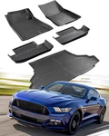 Ford Mustang Floor Mats & Cargo Liner (2015-2024 2025 2026, All Weather 5P. Fixed Price $164.99.