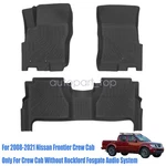 & Rear Floor Mats Liner For 2008-2021 Nissan Frontier Crew Cab Tpe Black. Fixed Price $60.49.