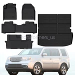 Tpe Floor Mats & Trunk Cargo Liner Backrest For 2009-2015 Honda Pilot 5PCS. Fixed Price $125.79.