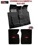 1960-66 Chevy C10 Truck Black Loop Carpet & Floor Set- Automatic W/logo. Fixed Price $416.99.