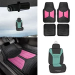 Black Pink 2 Tone Floor Mats For Car Suv W/ Free Freshener. Fixed Price $25.47.