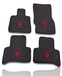 Compatible With Maserati Premium Luxury Leather Car Floor Mats Black-red Stitch. Fixed Price $149.00.