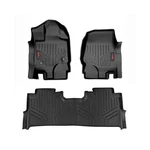 Rough Country First & Second Row Black Floor Mats 15-26 Ford F-150 Crew Cab. Fixed Price $159.95.