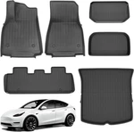 Pack Of 6 Floor & Cargo Mats For 2020 2024 Tesla Model Y Custom Fit All Weather. Fixed Price $79.05.