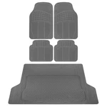 Bdk OF-554 Rubber Car Floor Mats, Universal Front & Rear Combo Set With Trunk.... Fixed Price $79.72.