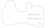 Toyota Pro Ace Van (16 On) Tailored Car Floor Mats Black Blue Edge + Clips. Fixed Price $17.11.