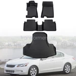Fits 2008-2012 Honda Accord Sedan 3D Tpe Floor Mats Liners & Trunk Cargo. Fixed Price $114.69.