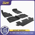 3W Floor Mats Tpe Ford Explorer 6 Seat 2020-2024 Custom Fit Weather Liner. Fixed Price $145.99.