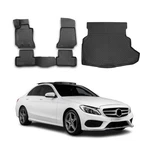 Omac Classic 1ST, 2ND Row & Cargo Black Floor Mat Liner Set. Fixed Price $149.99.