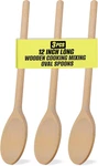 3-PCS 12 Long Beechwood Wooden Cooking Spoons Heat-resistant, Non-scratch Mix. Fixed Price $20.99.