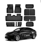 Floor Mats Cargo Liner Backrest For 2021-2024 Tesla Model Y 7-SEAT 3D Molded. Fixed Price $69.99.