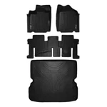 Black 1ST & 2ND Row Floor Liners Extended Cargo For Nissan Pathfinder. Fixed Price $258.99.