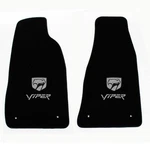 New! Black Floor Mats 1992-2002 Dodge Viper Silver Embroidered Logo Snake Head. Fixed Price $160.99.