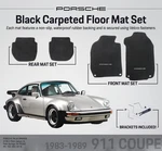 Genuine Porsche 911 Coupe Floor Mat Set Black (1983-1989) Lhd. Fixed Price $288.47.