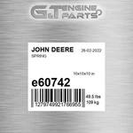 E60742 Spring Fits John Deere (surplus Open Box). Fixed Price $364.33.