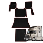 Floor Mat Set For Volvo Vnl 860 Models 2019-2024 (black/red). Fixed Price $220.00.